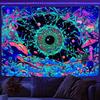 Fluorescent Tapestry Bohemian Indoor Decoration Requires Uv Light To Glow Yoga Meditation Wall Hanging Tapestry