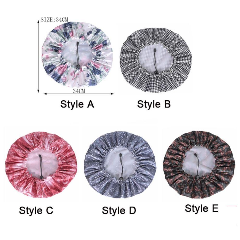 Adjustable Shower Caps Double Layer Nightcap Sleep Cap Bathing Cap  Bathroom