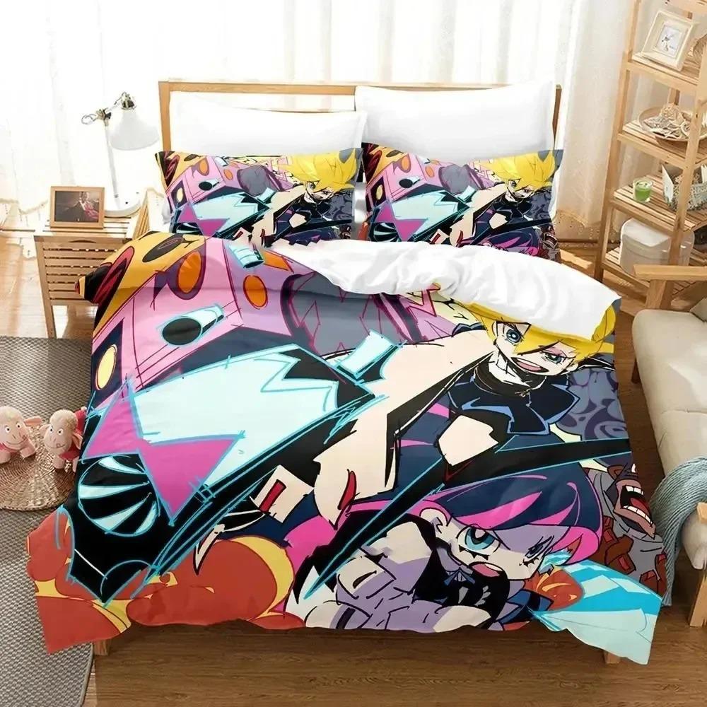 Anime Panty Stocking Sängkläder Set Påslakan Sängset Täcke Örngott Täcke King Queen Size Pojkar Vuxen Sängkläder Set