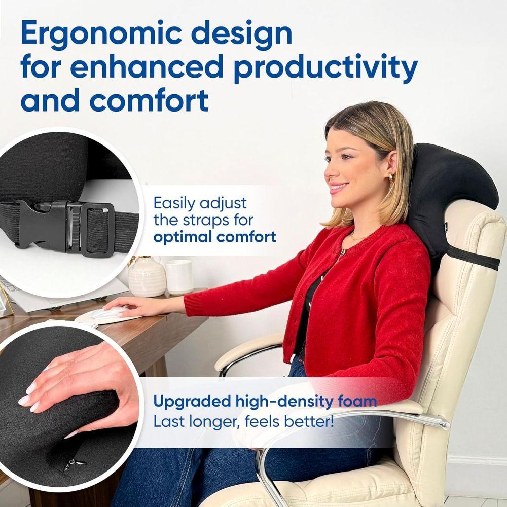 Attachment Ergonomic Extra Firm Office Chair Headrest with Neck Support Comfort Head Rest Adjustable Office Chair Neck Pillow
