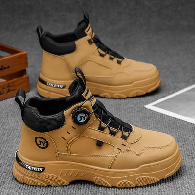High-top Martin Boots Men's Shoes Autumn New Tooling Shoes Men's Trendy Versatile Platform Sports Shoes Casual Short Boots