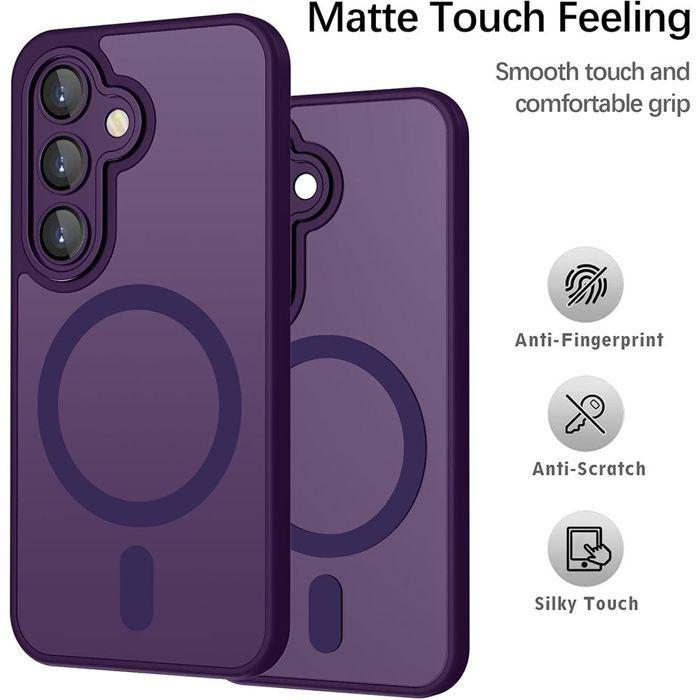 Coque Rigide - BOOLING - pour Samsung Galaxy S26 - avec Anneau Magnétique - 2 Vitres - Violet