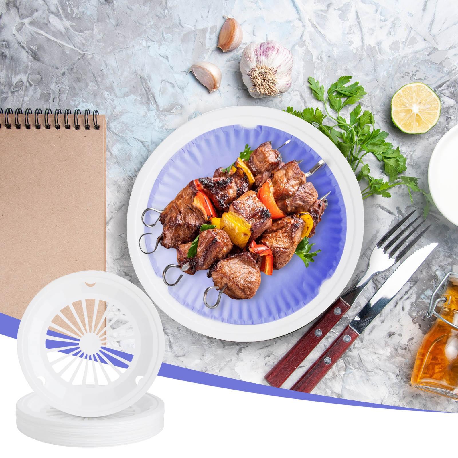 

A Set Of 20 Reusable Plastic Paper Plate Holders That Can Hold 9-inch Plates