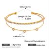 Delicate White Crystal Bracelets Sparkle Teardrop-shaped Zircon Bracelets Adjustable Stainless Steel Wedding Jewelry Accessories