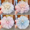 Lovable Cute Rhinestone Crown Tiara Gauze Zinc Zinc Alloy Hair Clip Headwear Girl Hairpin Hair Accessory