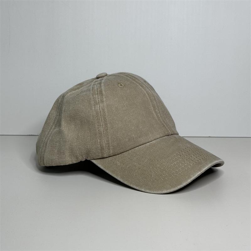 Breathable Solid Color Baseball Cap Women's New Empty Top Retro Sunshade Cap Men's Face Small Versatile Hat Women