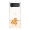 Transparent Phone Case For Samsung Galaxy Z Flip 3 4 5 6 7 Hard Folding PC Z Flip3 Flip4 Cover Dog Cat Couple