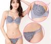 Chica Hurra Pink B70 Bra and Panty Embroidered Cup Floral Soft Small Bust Petite Lingerie Petite Panties and Panties Set Women's Set, 3/4 Print,