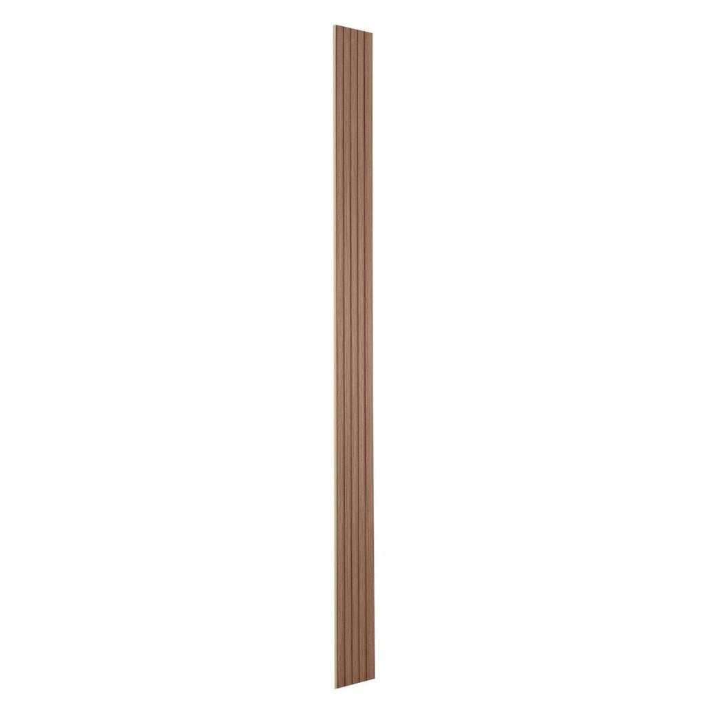 Wood Slat Acoustic Panels 8 PCS 96 X 6 Inch WPC for Modern Wall Grey Oak