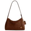 Lola Cow Split Leather Shoulder Bag Large Women's Warm Brown CDD06-B4WBR
