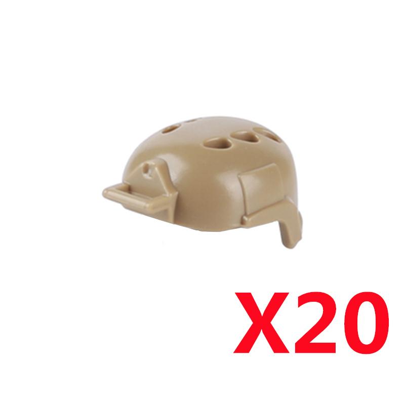 Military Building Block Figure Cap Tactical Helmet Alpha Motorcycle Lenses Gas Masks Flame Emitter Night Vision Device Gift Toys