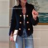 Cappotto Blazer Elegante Minimalista da Donna con Frange - Vestibilità Slim Manica Lunga Chic da Ufficio Capospalla in Beige Nero Cachi Blu Rosa