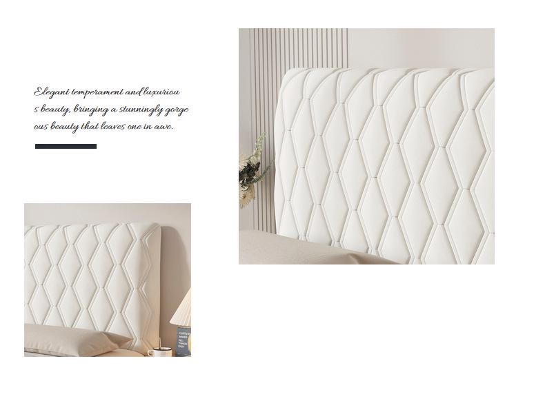 Lux Quilted Bed Headboard Cover: Thick, Soft Padding for Wood Backrest – Universal, All-Season Dust Cover.