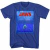 Jaws 8Bit Terror Royal Adult T-Shirt