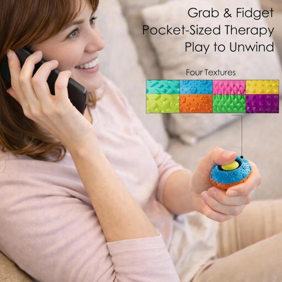 4/6 Peças/Conjunto Alívio de Estresse Brinquedo Rocker para Polegar Silicone Texturizado Rocker Pressionar Apertar Brinquedo Sensorial Auxílio de Foco Descompressão Fidget Brinquedo de Mesa