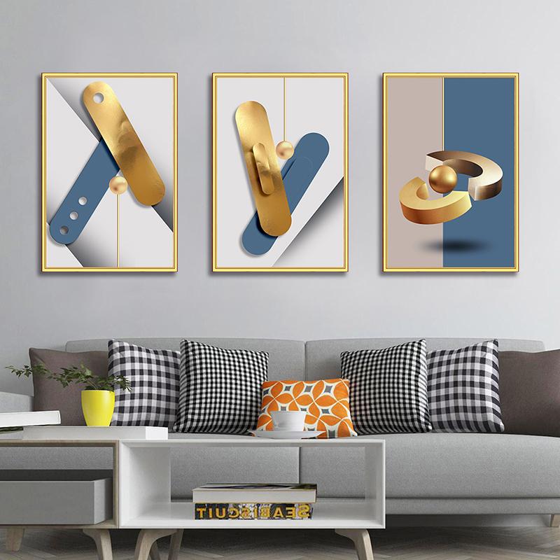 WCIC nowa tkanina artystyczna geometryczna abstrakcyjna metalowa grafika malarstwo dekoracyjne dekoracja ścienna do domu wiszące malarstwo;