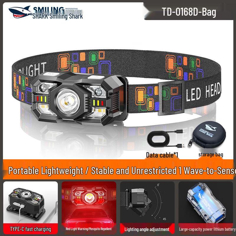 

Smiling Shark TD-0168 Induction Headlamp 2-Pack