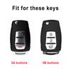 Auto Shell Fob Holder Gun Grey TPU Car Flip Key Case Cover Protector For SsangYong Actyon Korando Tivoli Kyron 2 Sanka Keyless