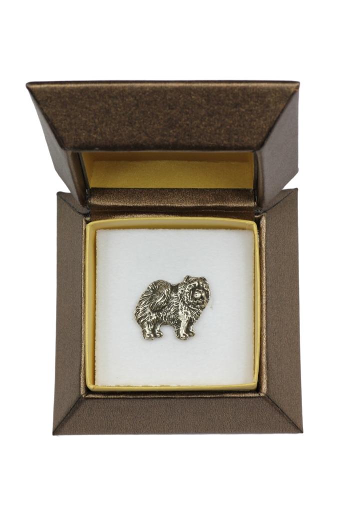 Chow Chow - Dog brooch in a gift box, elegant pin, lapel pin for Art-Dog brand jacket