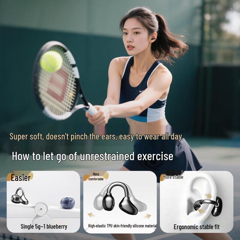 Viken 2025 Berlin Sound Bone Conduction Clip-On Bluetooth Sports Headphones