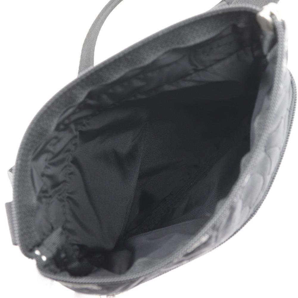 LeSportsac Pochette Shoulder Bag Flower stitch black Nylon flour Women Used