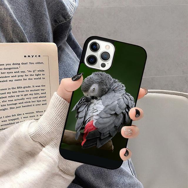 African Grey Parrot Phone Case For iPhone 17 Air 16 15 14 13 12 Pro Max Plus Max Cover Shell coque