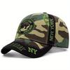 3D Embroidered Letter Washed Cotton Baseball Cap for Men and Women, Sunshade Sunscreen Hat, Sports Running Cap