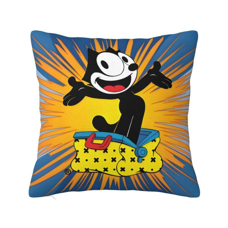 Custom Disney Felix The Cat Anime Pillow Case 40x40cm Decorative Cartoon Kawaii Luxury Cushion Cover Soft Pillowcase