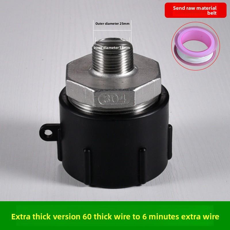 IBC Tank Tap Adapter S60X6 Coarse Thread Garden Quick Connect Faucet Alloy Tank Tap 1/2'' 3/4'' 1000 Liter Ibc Tank ValveFitting