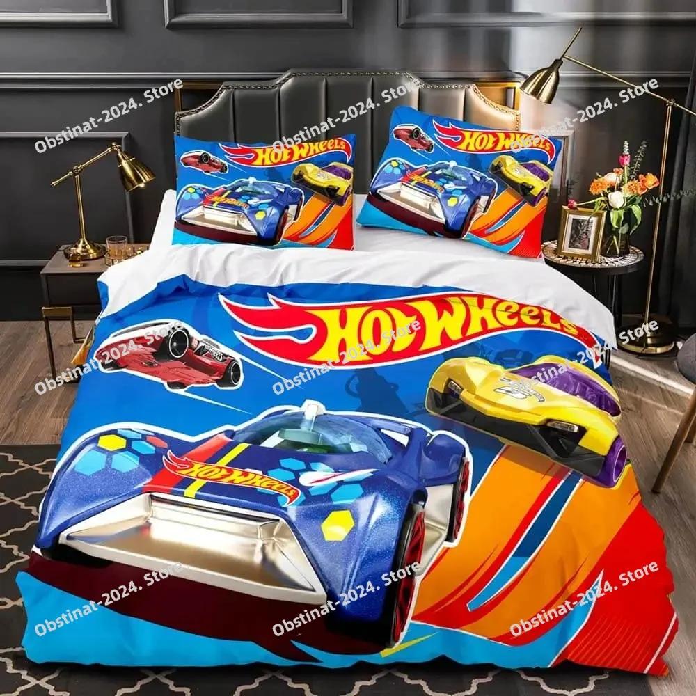 

Monster Truck Hot Wheel Bedding Set Printed Bed Set With Pillowcase Bed Duvet Cover Soft Single Double Queen Super King Size US Full(200*230cm)3pcs