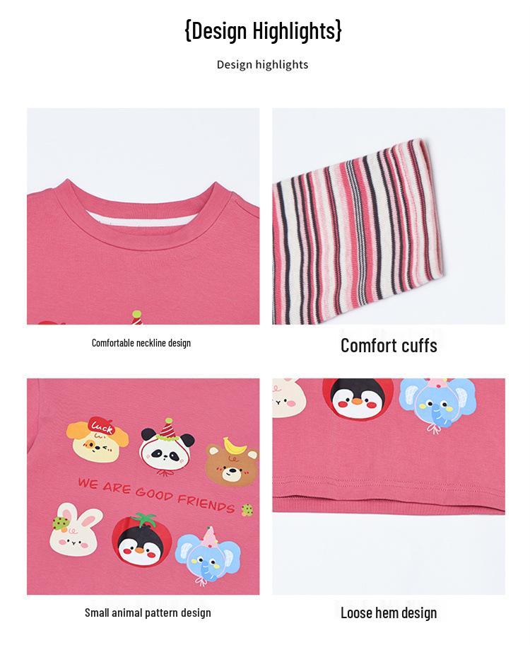 2025 Dziewczęca Wiosenno-Jesienna Koszulka z Długim Rękawem Udająca Dwuczęściową