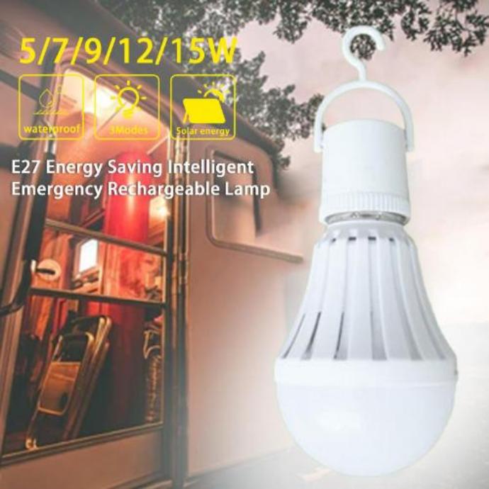 2023 Led emergency lamp with hook Led bulb E27 Led lamp 5-12W rechargeable battery lamp