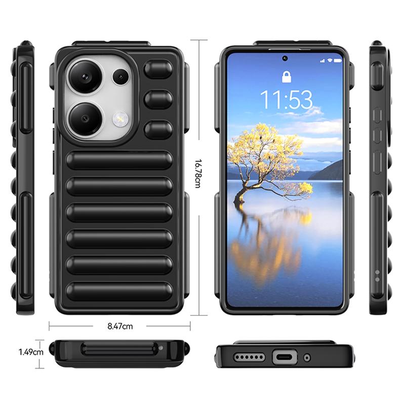 Capsule Series for Xiaomi Redmi Note 13 Pro 4G/Poco M6 Pro 4G Case TPU Rugged Ribbed Phone Cover