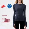 Women's Autumn Long Sleeve Zipper Yoga Jacket - Slim Fit for Running & Training