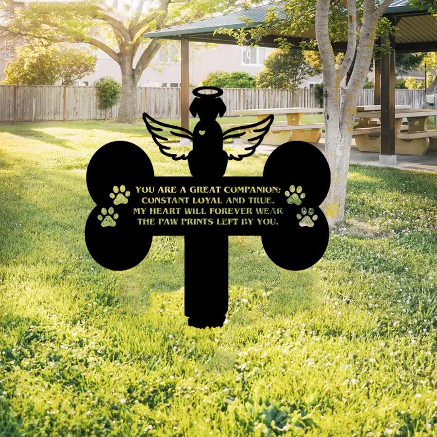 Animal Wrought Iron Floor Silhouette for Outdoor Courtyard and Lawn Decoration