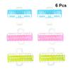 6Pcs Hair Curlers Rollers Plastic See-Through Bang Curlers Small Size Self-Holding Hairstyle Tools for Home Beauty Salon Women