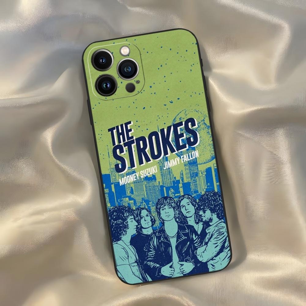 

The Strokes Phone Case for Iphone 16 15 14 13 12 11 Pro Max Xr X Xs Mini 8 Plus SE 2022 Black Soft Silicone Cover iPhone11 ProMax