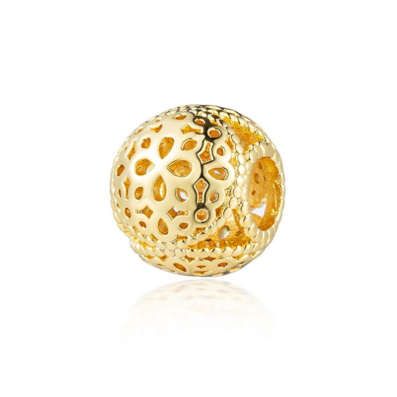 Perline Charm Oro Scintillante Pendenti Originali Europei Snake Fit Bracciale in Rame Collana Perline Per Gioielli Fai da Te Regalo Donna