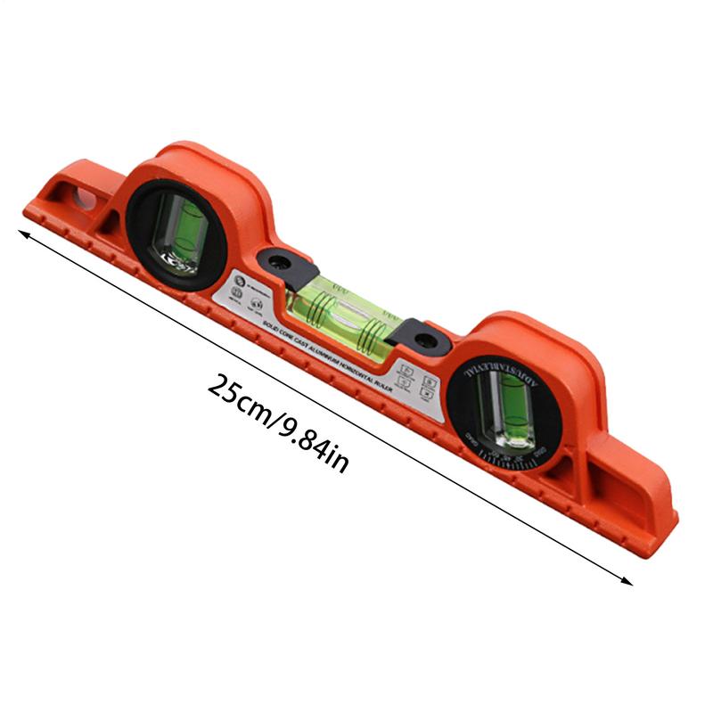 Magnetic Angle Finder Protractor Bubble Spirit Levels Aluminum Alloy Thickened Strong Magnetic Torpedo Ruler Angle Locator Tool