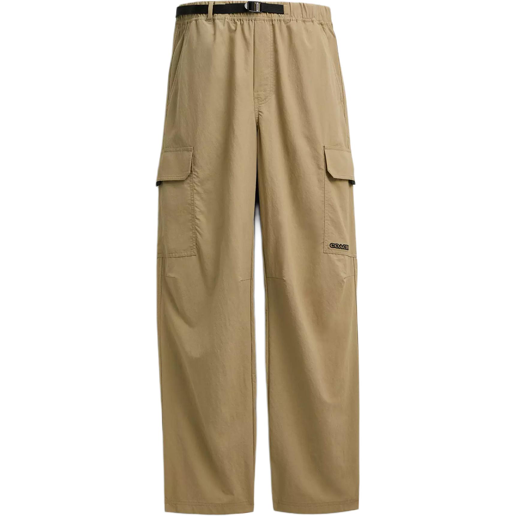 

Coach FW25 Solid Color Nylon Pocket Cargo Pants Men Pants CAF61-KHA L