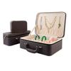Travel Jewelry Case With Anti Scratch Interior And PU Exterior For Accessories Storage Box For Necklaces Earrings Rings