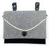 Jewelry Shop M Portable Pocket Pouch with Clip for and Made In with Plain and Heart Girls, Kids, Juniors, Japan, Charm, Gray, Pearl, Onyx, Motifs,