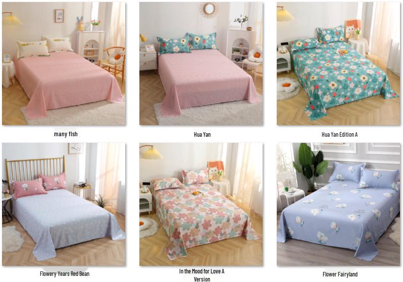 Simple Cotton Bed Sheet for Double Bed - Suitable for Summer & Student Dormitory, 40 Count, All Seasons