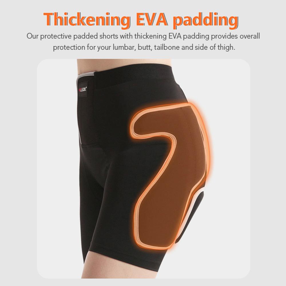 מבוגרים עצם הזנב ירך מגן ישבן תלת-ממדי מכנסיים מרופדים לסקי סנובורד