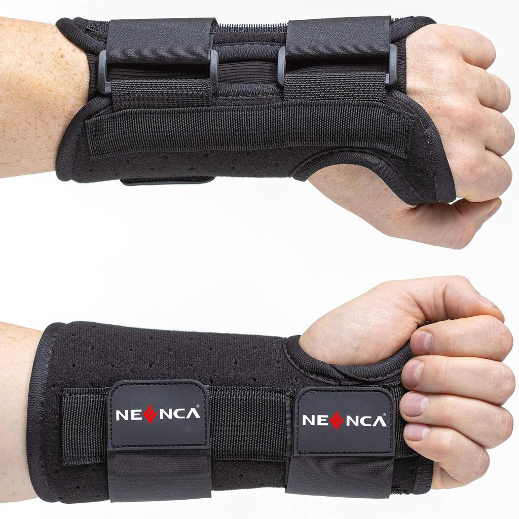 Wrist Brace Support With 2 Straps And Metal Splint Stabilizer Relieve Tendinitis Arthritis Carpal Tunnel Pain For Men Women