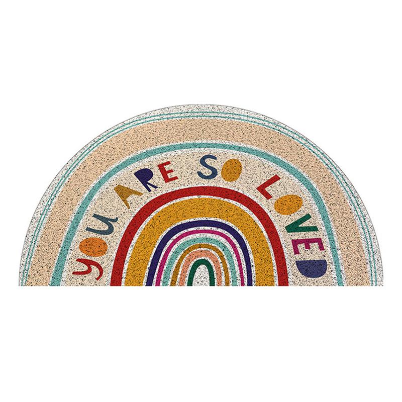 Arch Door Mats Outdoor Indoor Antiwear PVC Waterproof Ant-Slip Bedroom Rugs and Carpets Rainbow Printed Entrance Doormat