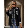 Inter Women's Fashion Jacket Warm Plush Loose Jacket Women Plaid Winter Outerwear Faux Fur Ladies Coat