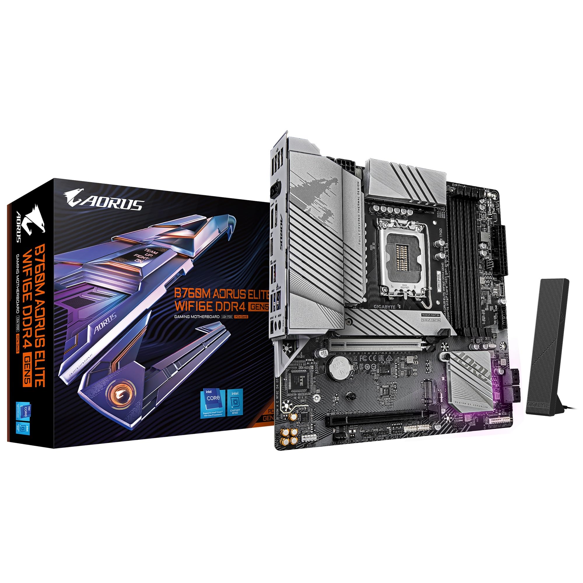

GIGABYTE B760M AORUS ELITE WIFI6E DDR4 GEN5 Intel B760 Motherboard B760M A E WF6E D4 G5 MB6762 Micro-ATX