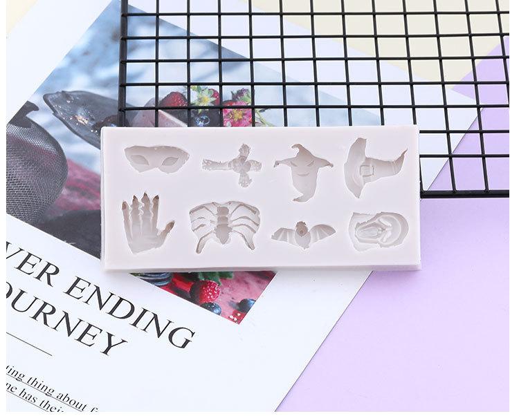 Kürbisform Fondant Kuchenform Fledermaus Spinne Eule Kürbis Silikonform Halloween Themenparty Silikonform Backzubehör