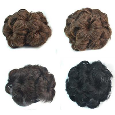 Wavy Curly Synthetic Hair Bun Cover Hairpiece Clip Wig Scrunchie Hair Extensions
